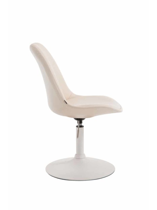 Lot de 4 chaises de salle à manger Maverick W simili cuir, crème