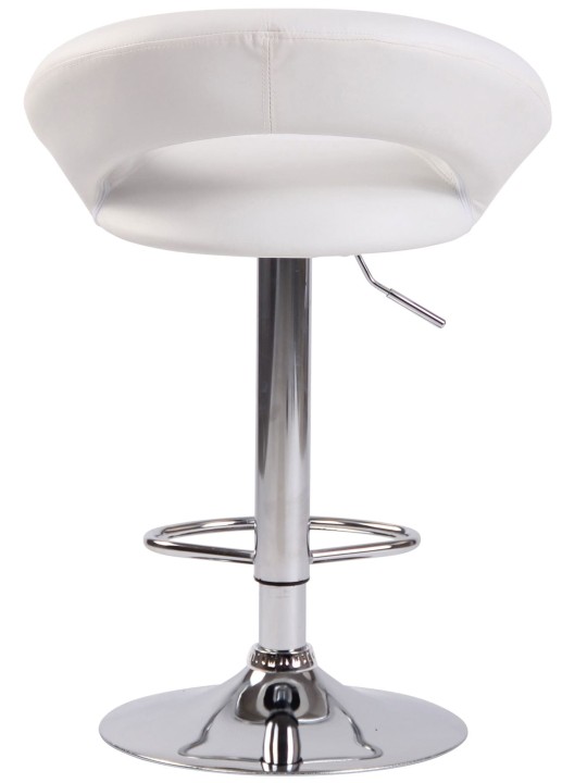 Lot de 2 tabourets de bar Olinda simili cuir chromé, blanc Lot de 2 tabourets de bar Olinda simili cuir chromé, blanc