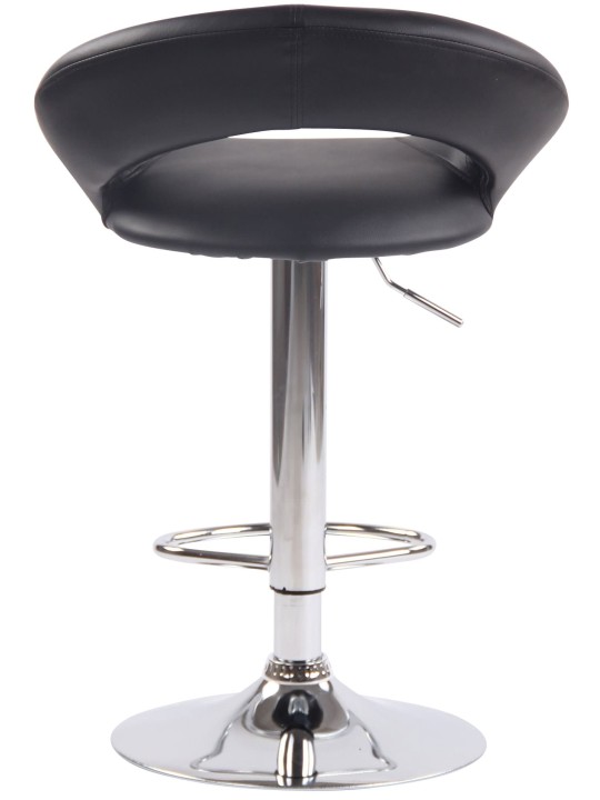 Lot de 2 tabourets de bar Olinda simili cuir chromé, noir