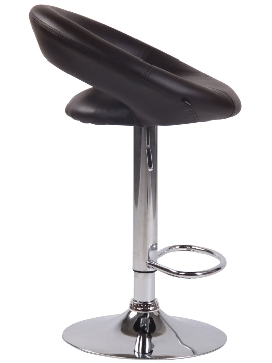 Lot de 2 tabourets de bar Olinda simili cuir chromé, brun Lot de 2 tabourets de bar Olinda simili cuir chromé, brun