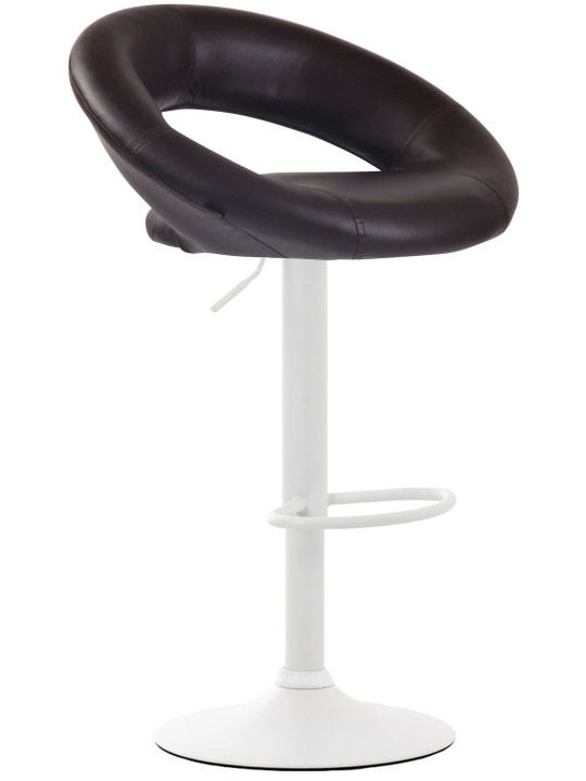 Lot de 2 tabourets de bar Olinda simili cuir, brun