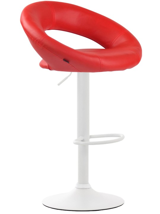 Lot de 2 tabourets de bar Olinda simili cuir, rouge