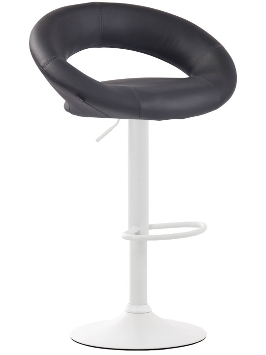 Lot de 2 tabourets de bar Olinda simili cuir, gris