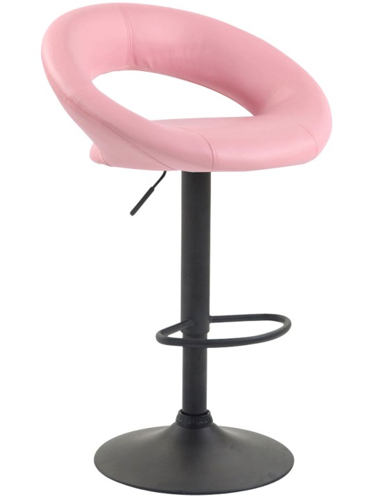 Lot de 2 tabourets de bar Olinda simili cuir, rose