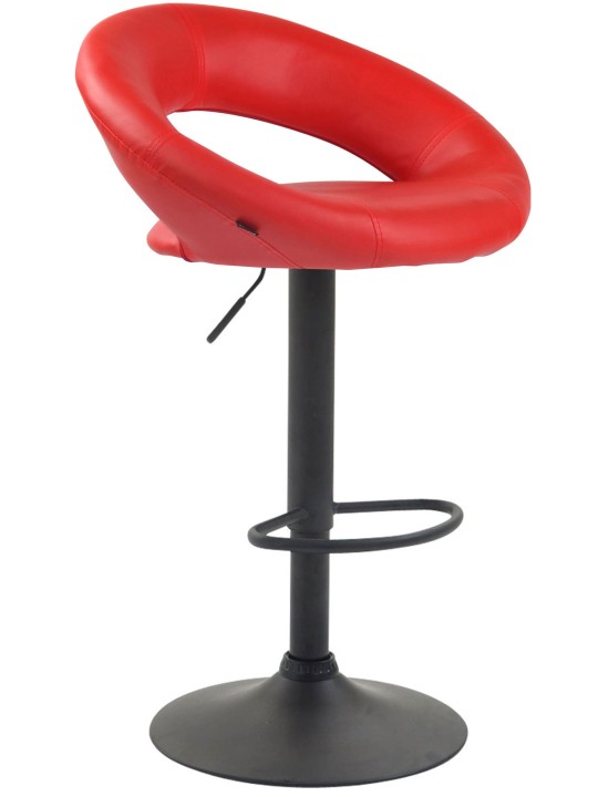 Lot de 2 tabourets de bar Olinda simili cuir, rouge