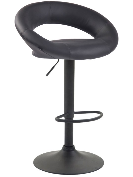 Lot de 2 tabourets de bar Olinda simili cuir, gris