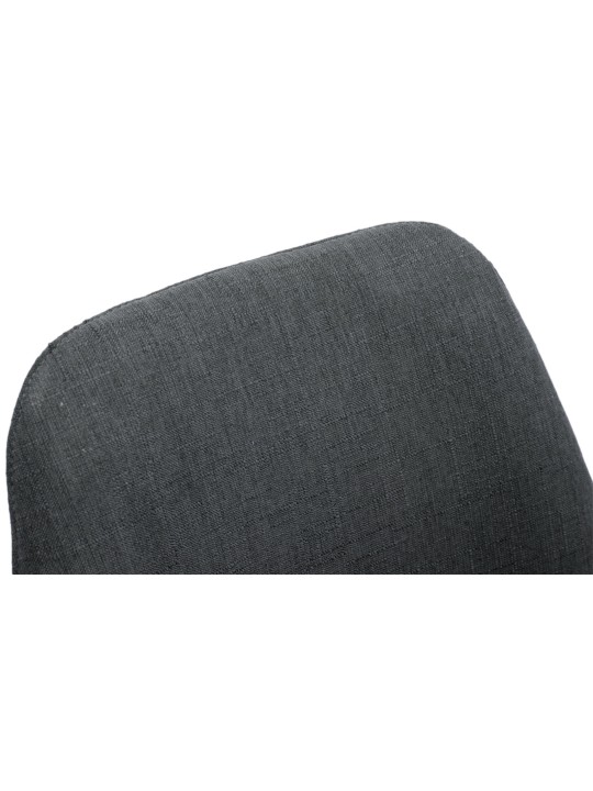 Lot de 4 Chaises Toulouse Tissu Natura Ronde, gris foncé Lot de 4 Chaises Toulouse Tissu Natura Ronde, gris foncé