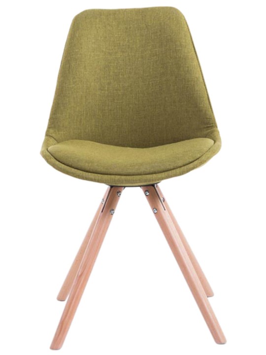 Lot de 4 Chaises Toulouse Tissu Natura Ronde, vert Lot de 4 Chaises Toulouse Tissu Natura Ronde, vert