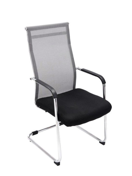 Lot de 2 chaises visiteurs Brenda, gris