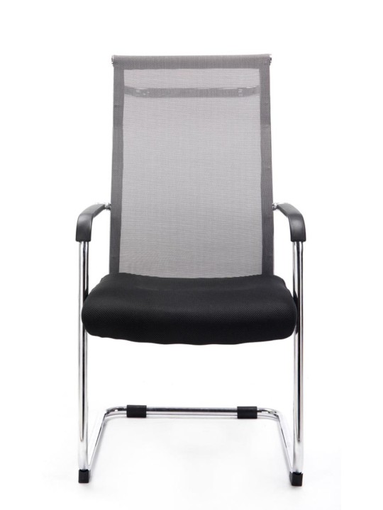 Lot de 2 chaises visiteurs Brenda, gris