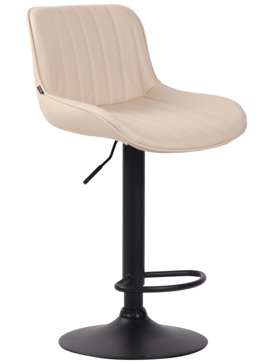 Lot de 2 tabourets de bar Lentini simili cuir, crème Lot de 2 tabourets de bar Lentini simili cuir, crème