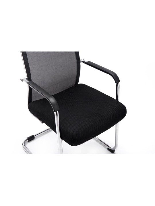 Lot de 2 chaises visiteurs Brenda, noir Lot de 2 chaises visiteurs Brenda, noir