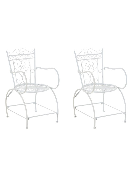 Lot de 2 chaises Sheela, blanc