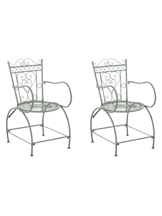 Lot de 2 chaises Sheela, vert antique Lot de 2 chaises Sheela, vert antique