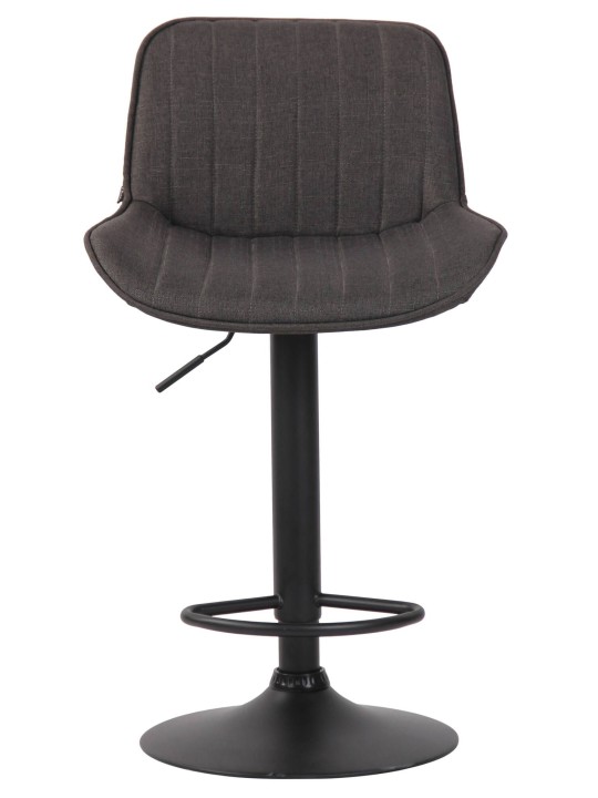 Lot de 2 tabourets de bar tissu Lentini, gris foncé