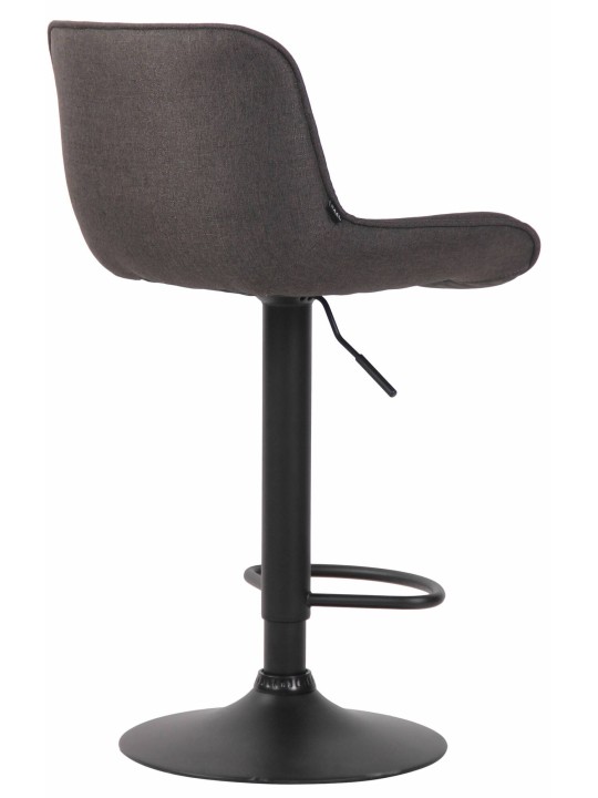 Lot de 2 tabourets de bar tissu Lentini, gris foncé