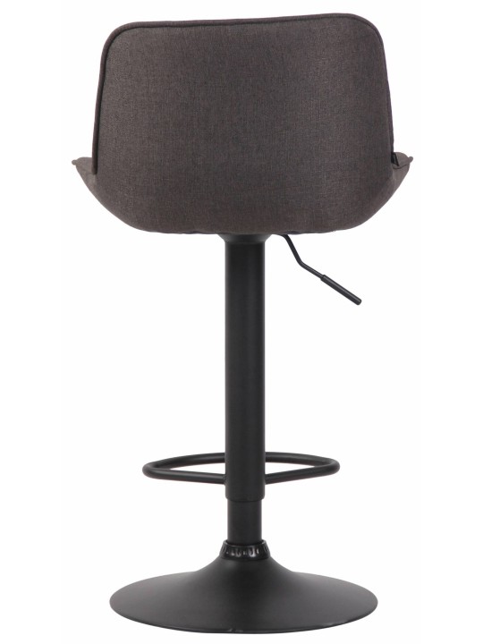Lot de 2 tabourets de bar tissu Lentini, gris foncé