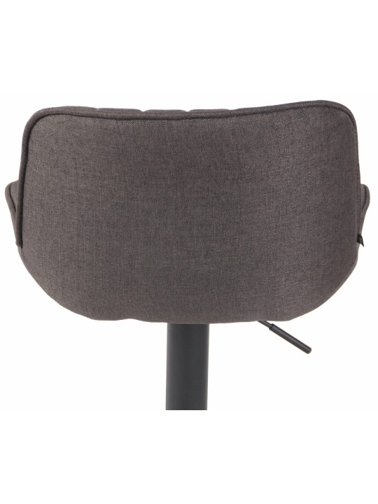 Lot de 2 tabourets de bar tissu Lentini, gris foncé