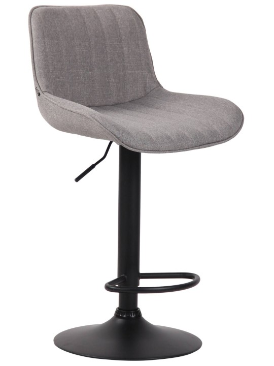 Lot de 2 tabourets de bar tissu Lentini, gris