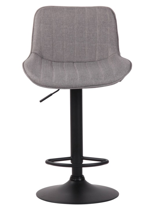 Lot de 2 tabourets de bar tissu Lentini, gris