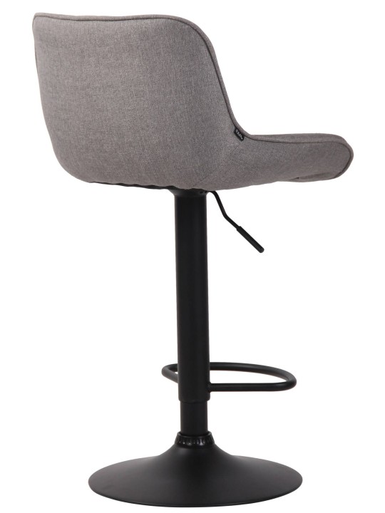 Lot de 2 tabourets de bar tissu Lentini, gris