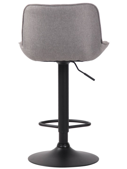 Lot de 2 tabourets de bar tissu Lentini, gris