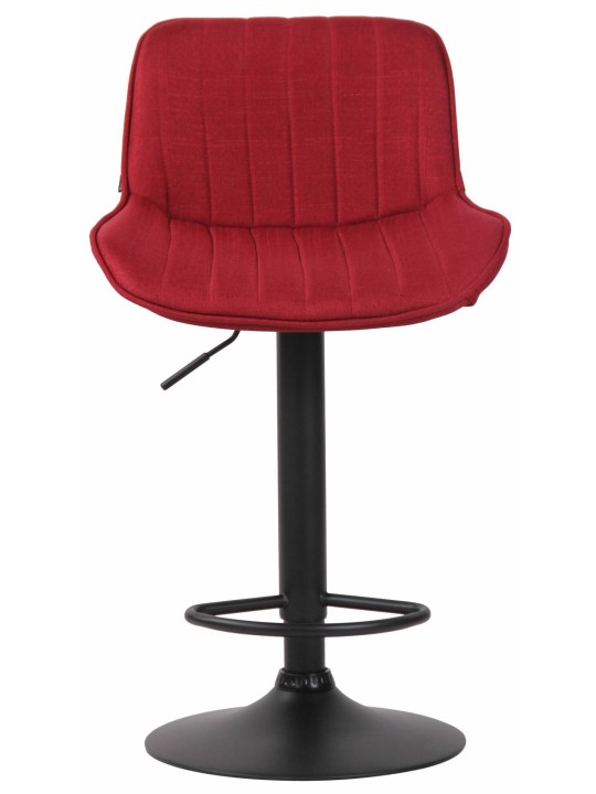 Lot de 2 tabourets de bar tissu Lentini, rouge