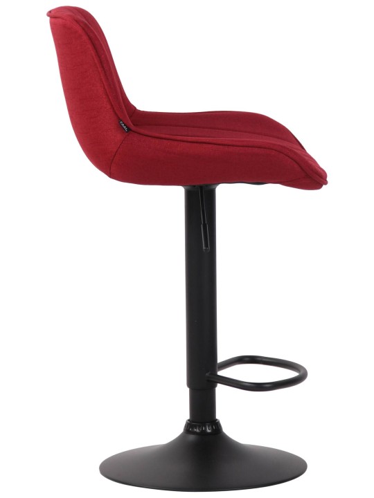 Lot de 2 tabourets de bar tissu Lentini, rouge