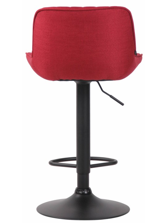 Lot de 2 tabourets de bar tissu Lentini, rouge