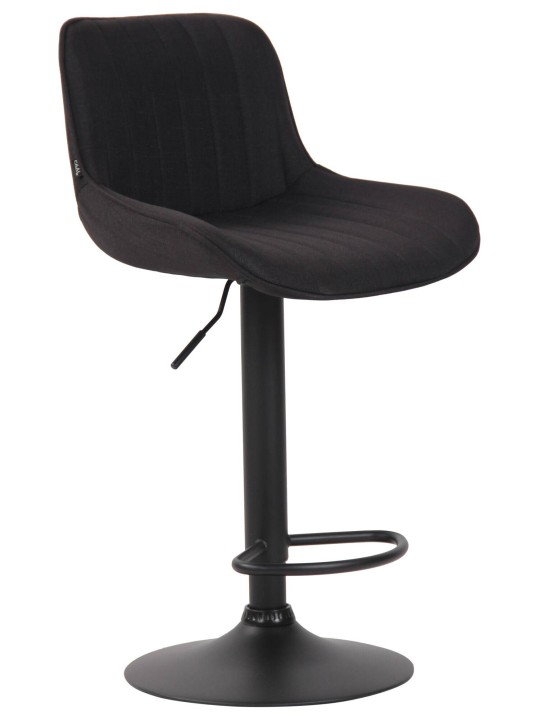 Lot de 2 tabourets de bar tissu Lentini, noir