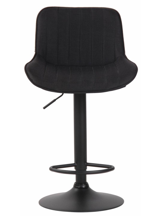 Lot de 2 tabourets de bar tissu Lentini, noir
