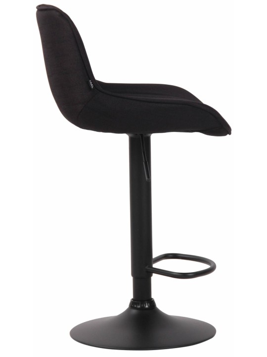 Lot de 2 tabourets de bar tissu Lentini, noir