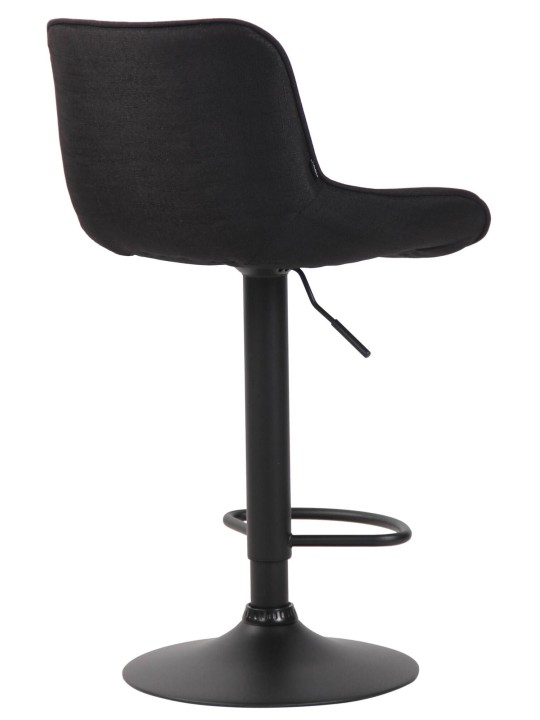 Lot de 2 tabourets de bar tissu Lentini, noir