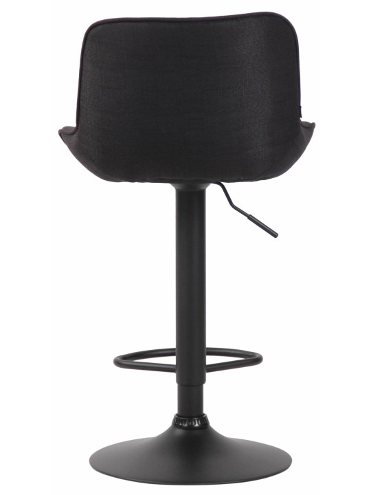 Lot de 2 tabourets de bar tissu Lentini, noir