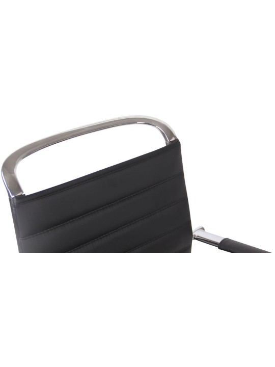 Lot de 2 chaises visiteurs Balve simili cuir, noir