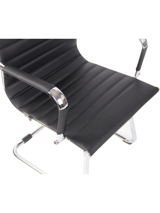 Lot de 2 chaises visiteurs Balve simili cuir, noir