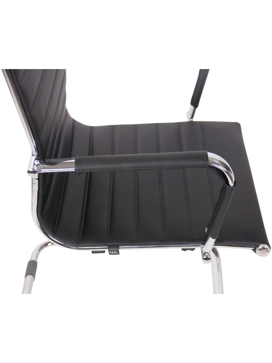 Lot de 2 chaises visiteurs Balve simili cuir, noir