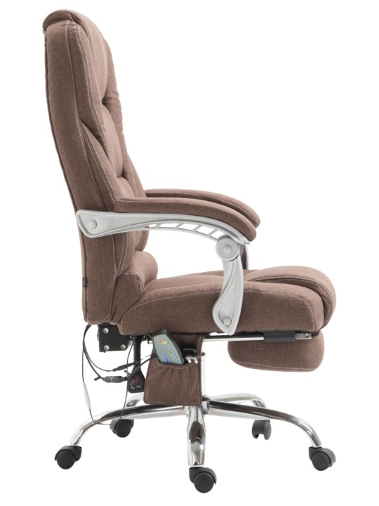 Chaise de bureau Pacific en tissu avec fonction massage, brun Chaise de bureau Pacific en tissu avec fonction massage, brun