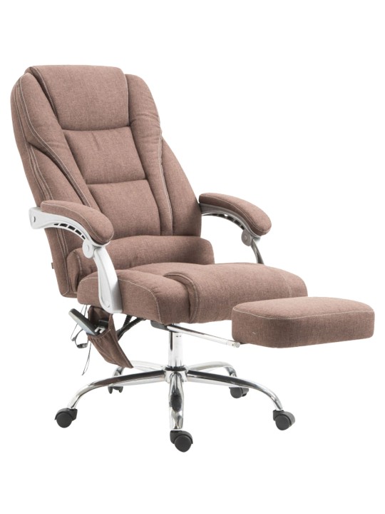 Chaise de bureau Pacific en tissu avec fonction massage, brun Chaise de bureau Pacific en tissu avec fonction massage, brun