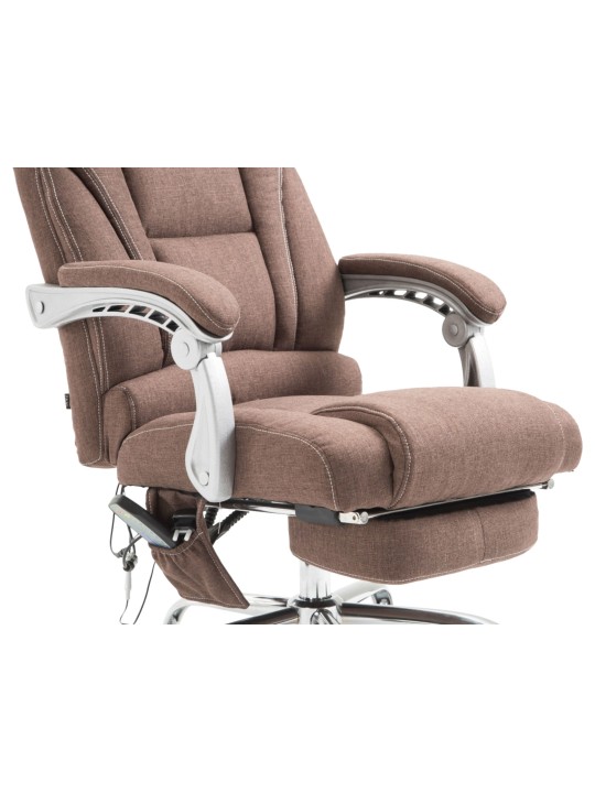 Chaise de bureau Pacific en tissu avec fonction massage, brun Chaise de bureau Pacific en tissu avec fonction massage, brun