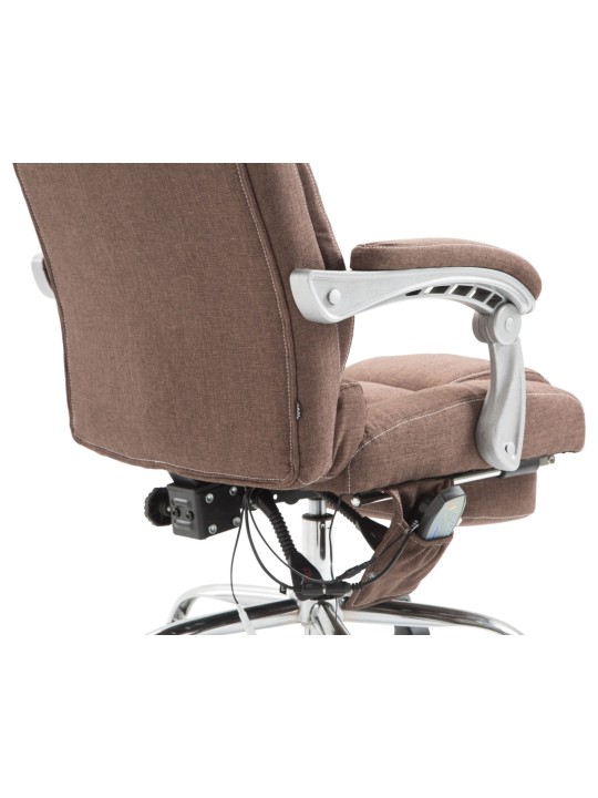 Chaise de bureau Pacific en tissu avec fonction massage, brun Chaise de bureau Pacific en tissu avec fonction massage, brun