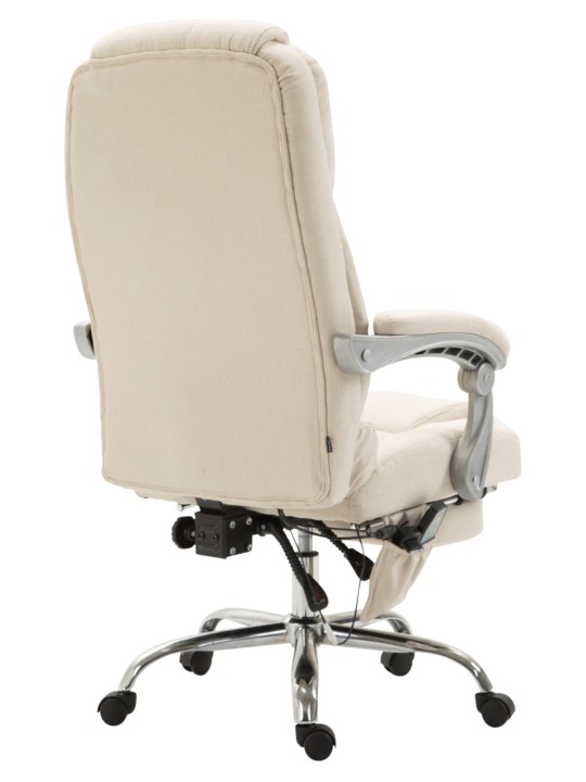 Chaise de bureau Pacific en tissu avec fonction massage, crème Chaise de bureau Pacific en tissu avec fonction massage, crème
