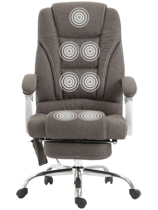 Chaise de bureau Pacific en tissu avec fonction massage, gris foncé Chaise de bureau Pacific en tissu avec fonction massage, gris foncé