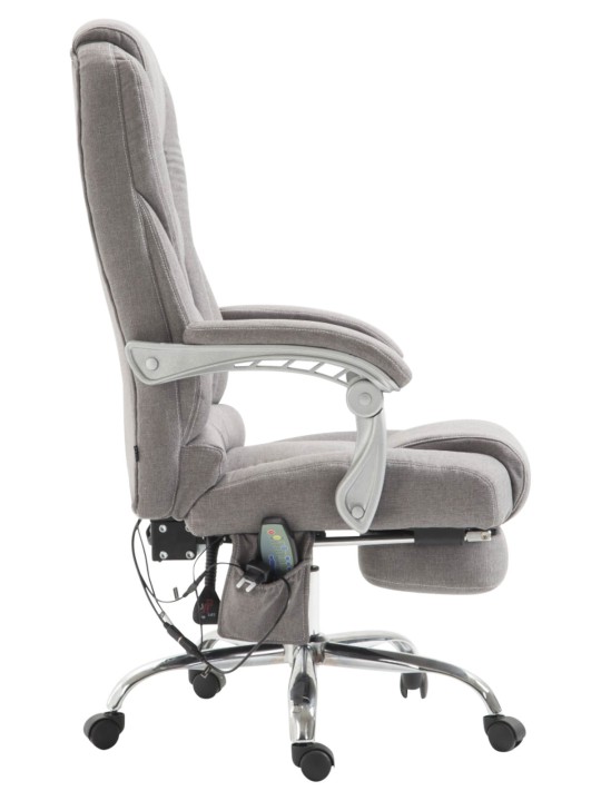 Chaise de bureau Pacific en tissu avec fonction massage, gris Chaise de bureau Pacific en tissu avec fonction massage, gris