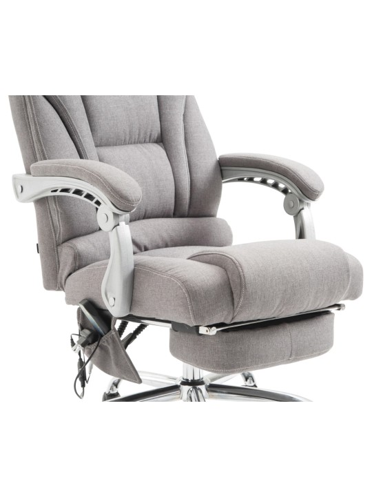 Chaise de bureau Pacific en tissu avec fonction massage, gris Chaise de bureau Pacific en tissu avec fonction massage, gris