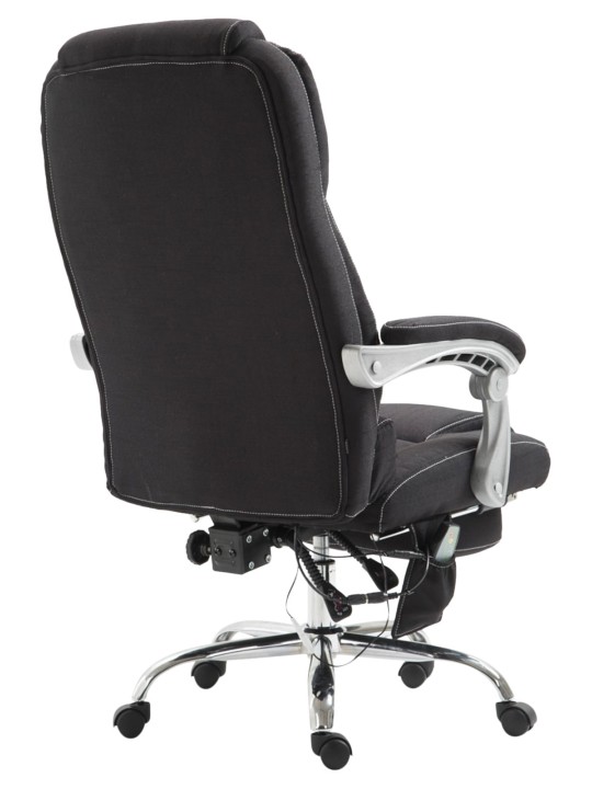 Chaise de bureau Pacific en tissu avec fonction massage, noir Chaise de bureau Pacific en tissu avec fonction massage, noir