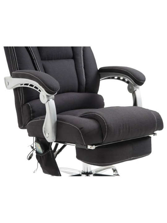 Chaise de bureau Pacific en tissu avec fonction massage, noir Chaise de bureau Pacific en tissu avec fonction massage, noir