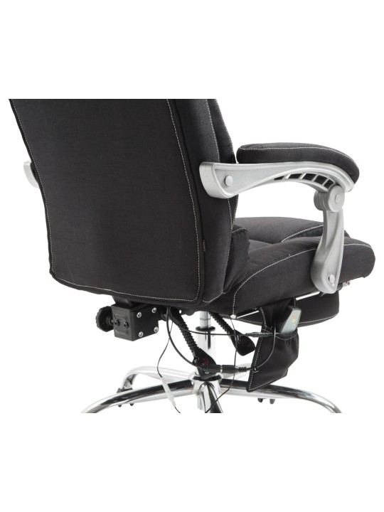 Chaise de bureau Pacific en tissu avec fonction massage, noir Chaise de bureau Pacific en tissu avec fonction massage, noir