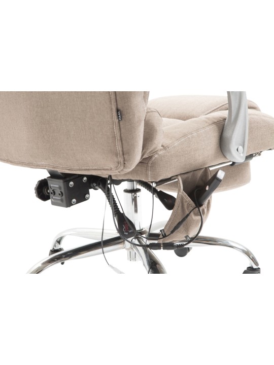Chaise de bureau Pacific en tissu avec fonction massage, taupe Chaise de bureau Pacific en tissu avec fonction massage, taupe