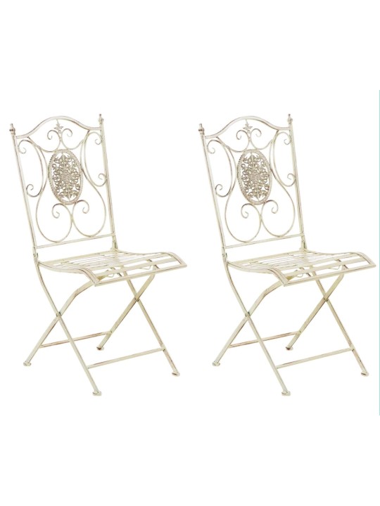 Lot de 2 chaises Sibell, crème antique Lot de 2 chaises Sibell, crème antique